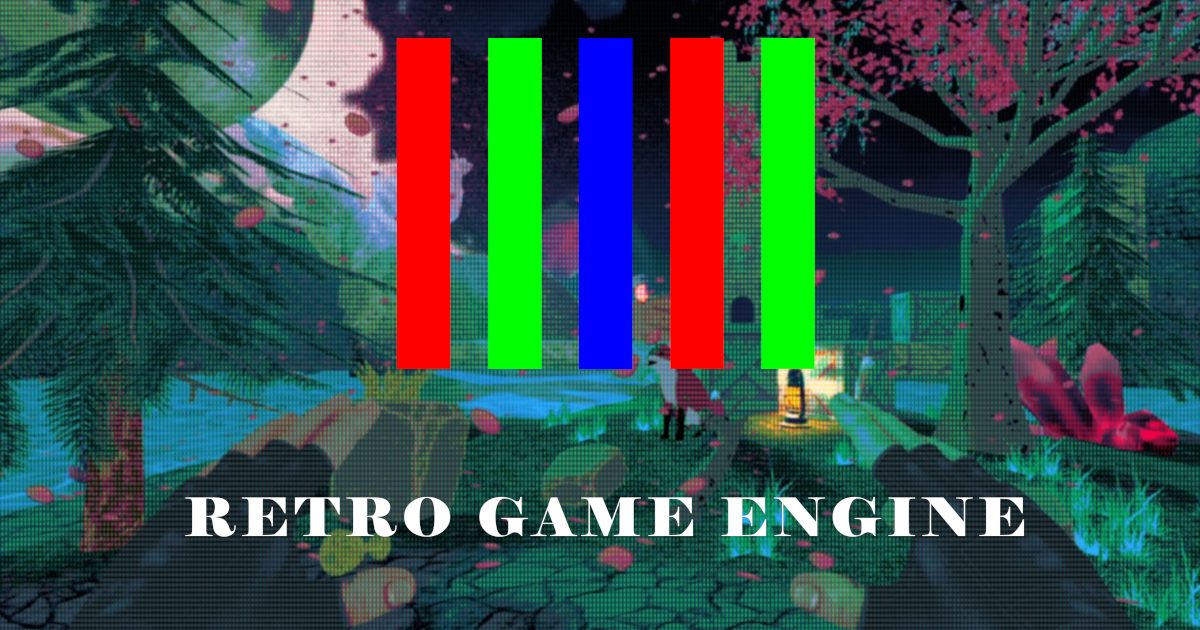 RetroEngine rendering a scene through its CRT simulation